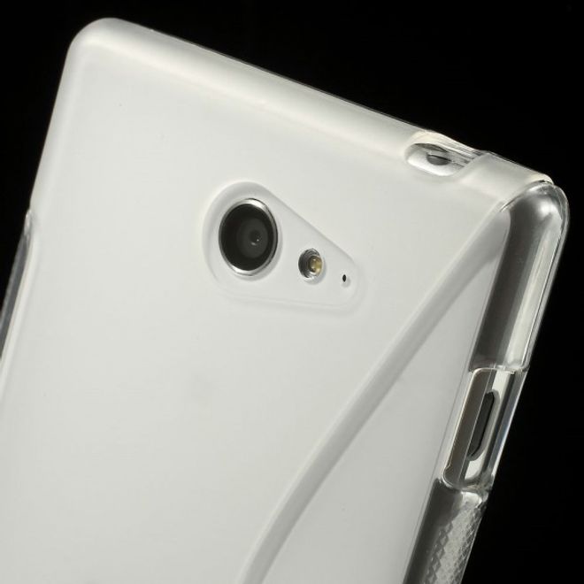 Sony Xperia M2 Aqua Elastisches Plastik Case S-Shape - transparent
