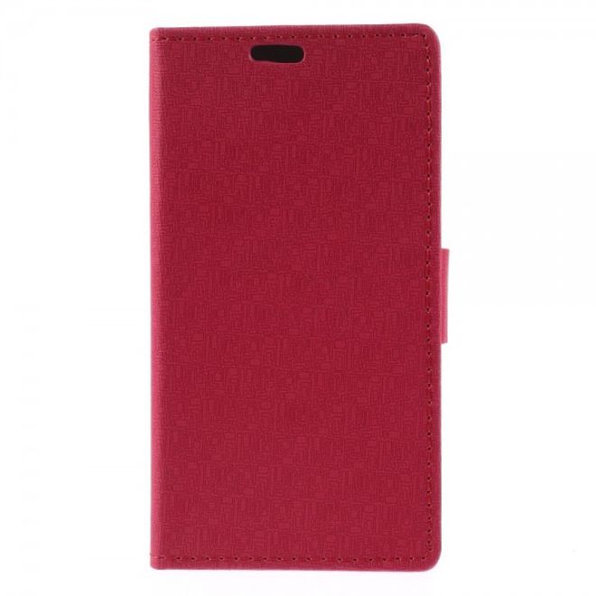 Sony Xperia M4 Aqua Leder Case mit Labyrinth Muster - rosa