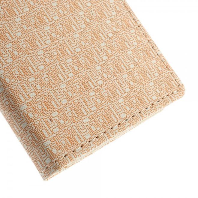 Sony Xperia M4 Aqua Leder Case mit Labyrinth Muster - beige