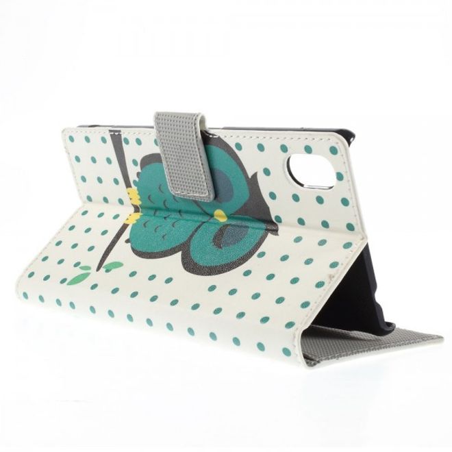 Sony Xperia M4 Aqua Leder Case mit schlafender Eule