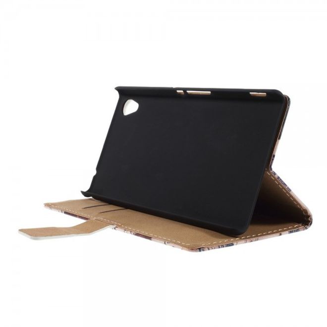 Sony Xperia M4 Aqua Leder Case mit Eiffelturm und Uhr