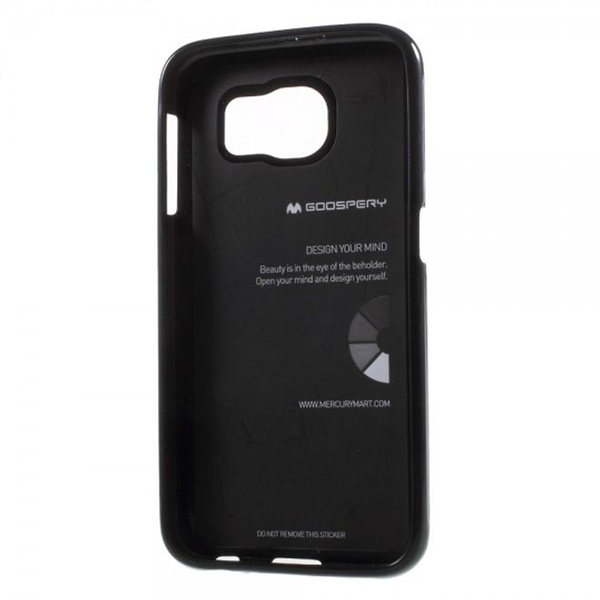 Goospery - Samsung Galaxy S6 Handy Hülle - TPU Soft Case - Pearl Jelly Series - schwarz