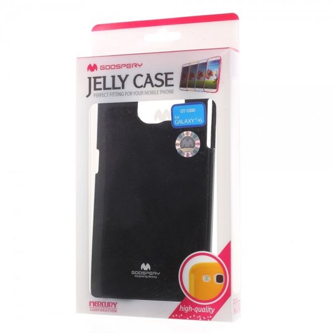 Goospery - Samsung Galaxy S6 Handy Hülle - TPU Soft Case - Pearl Jelly Series - schwarz