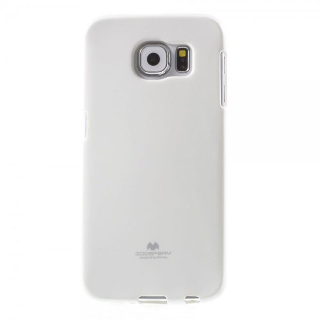 Goospery - Samsung Galaxy S6 Handy Hülle - TPU Soft Case - Pearl Jelly Series - weiss