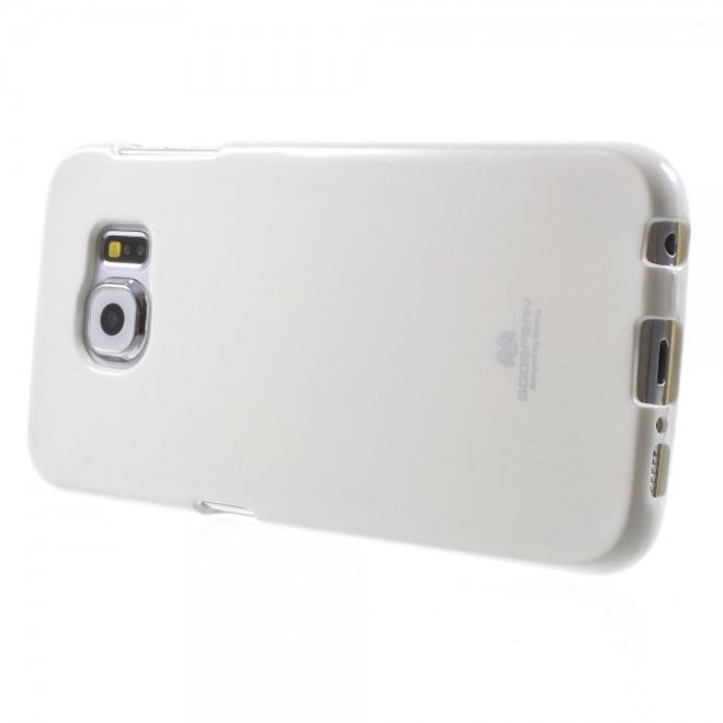 Goospery - Samsung Galaxy S6 Handy Hülle - TPU Soft Case - Pearl Jelly Series - weiss