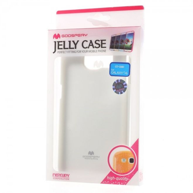 Goospery - Samsung Galaxy S6 Handy Hülle - TPU Soft Case - Pearl Jelly Series - weiss
