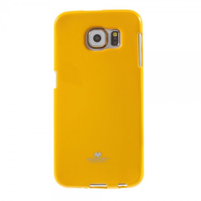 Goospery - Samsung Galaxy S6 Handy Hülle - TPU Soft Case - Pearl Jelly Series - gelb