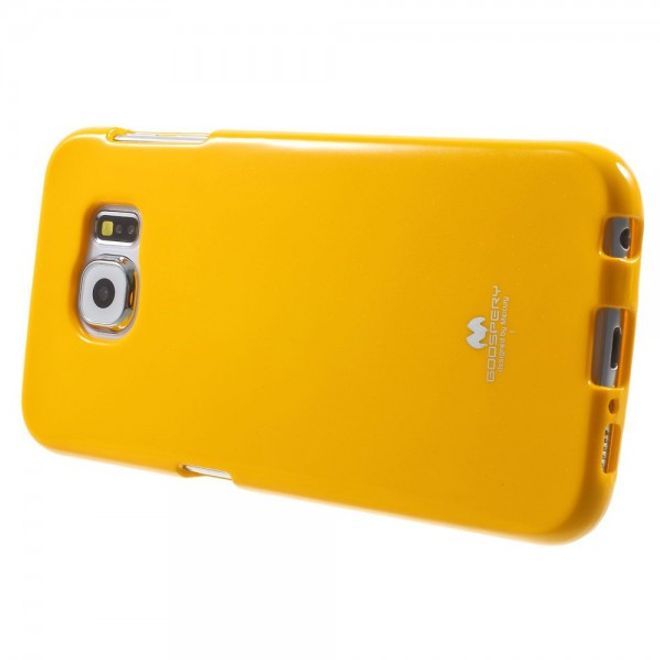 Goospery - Samsung Galaxy S6 Handy Hülle - TPU Soft Case - Pearl Jelly Series - gelb