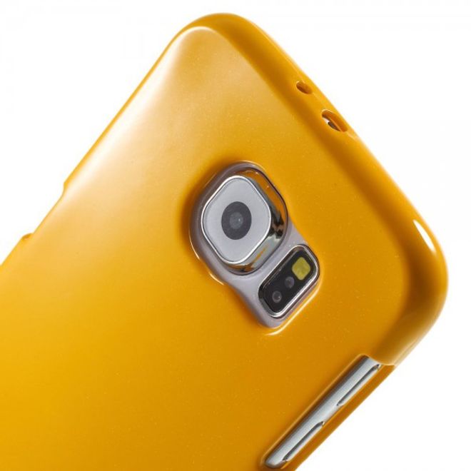 Goospery - Samsung Galaxy S6 Handy Hülle - TPU Soft Case - Pearl Jelly Series - gelb