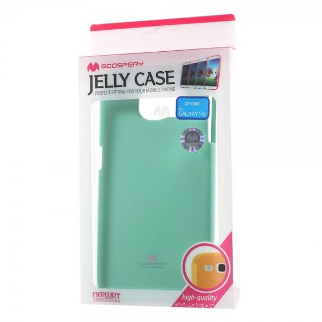Goospery - Samsung Galaxy S6 Handy Hülle - TPU Soft Case - Pearl Jelly Series - mint