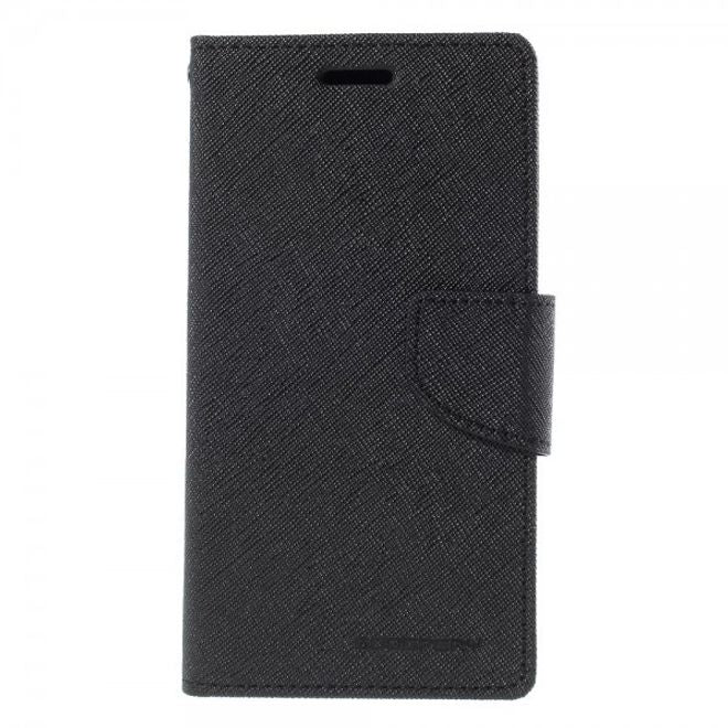 Goospery - Galaxy S6 Edge Hülle - Handy Bookcover - Fancy Diary Series - schwarz