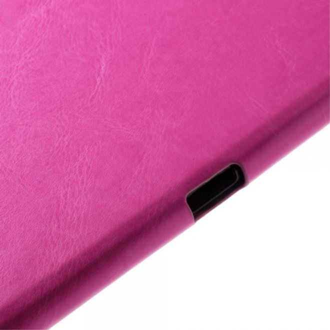 Samsung Galaxy Tab Pro 10.1 (T520/T525) Praktisches Crazy Horse Leder Case mit Standfunktion - rosa