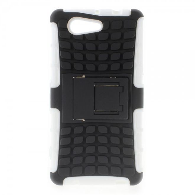 Sony Xperia Z3 Compact Rutschfestes, robustes Plastik Case - weiss