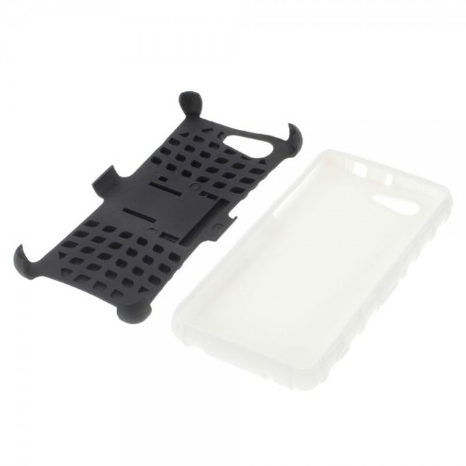 Sony Xperia Z3 Compact Rutschfestes, robustes Plastik Case - weiss