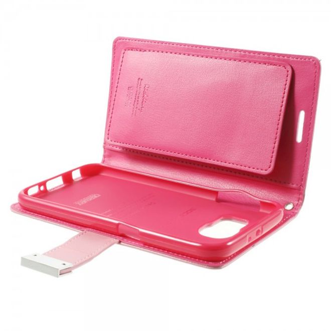 Goospery - Samsung Galaxy S6 Hülle - Handy Bookcover - Rich Diary Series - rosa