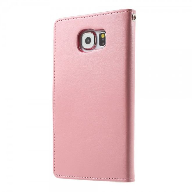 Goospery - Samsung Galaxy S6 Hülle - Handy Bookcover - Rich Diary Series - rosa