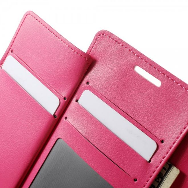 Goospery - Samsung Galaxy S6 Hülle - Handy Bookcover - Rich Diary Series - rosa