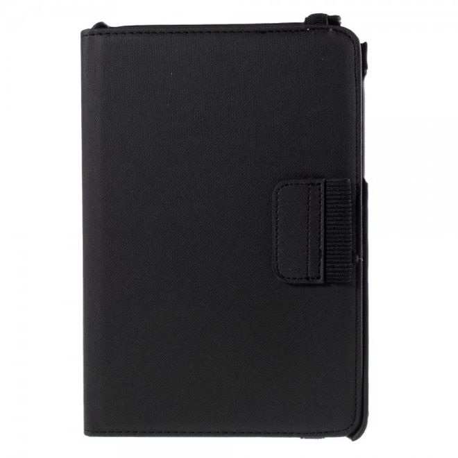 Samsung Galaxy Tab A 8.0 (T350) 360° rotierbares Leder Case mit Twilltextur - schwarz
