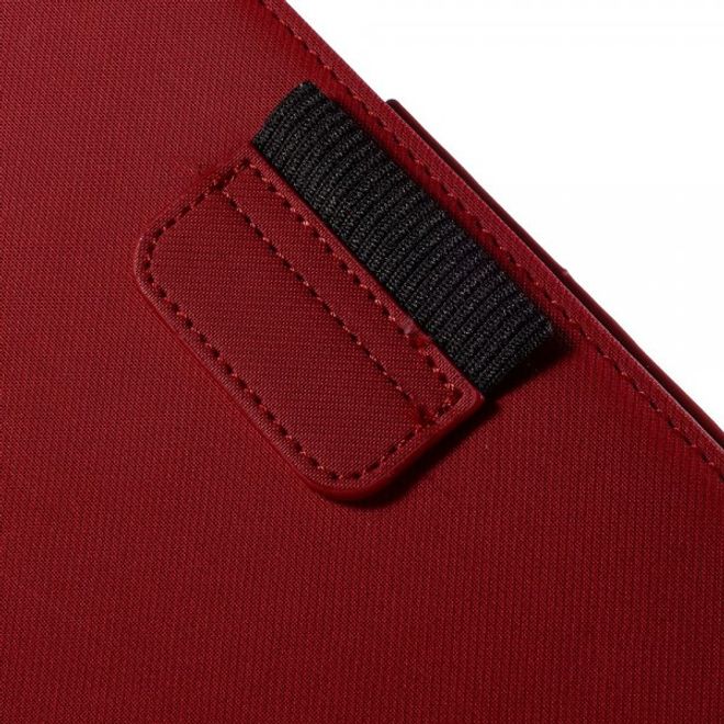 Samsung Galaxy Tab A 8.0 (T350) 360° rotierbares Leder Case mit Twilltextur - rot