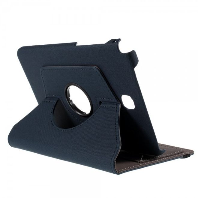 Samsung Galaxy Tab A 8.0 (T350) 360° rotierbares Leder Case mit Twilltextur - dunkelblau