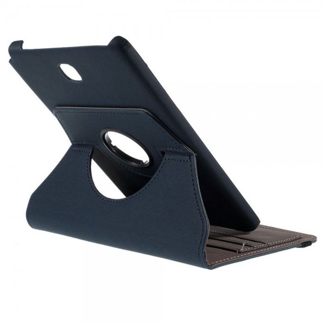 Samsung Galaxy Tab A 8.0 (T350) 360° rotierbares Leder Case mit Twilltextur - dunkelblau