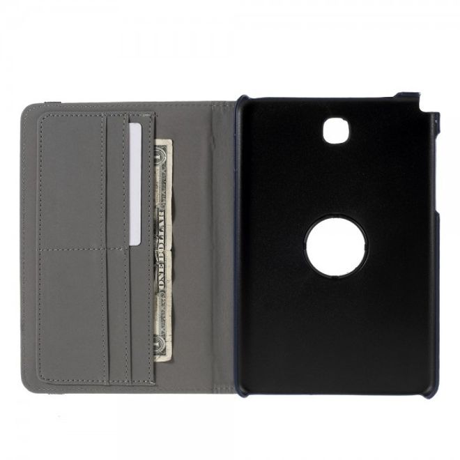 Samsung Galaxy Tab A 8.0 (T350) 360° rotierbares Leder Case mit Twilltextur - dunkelblau