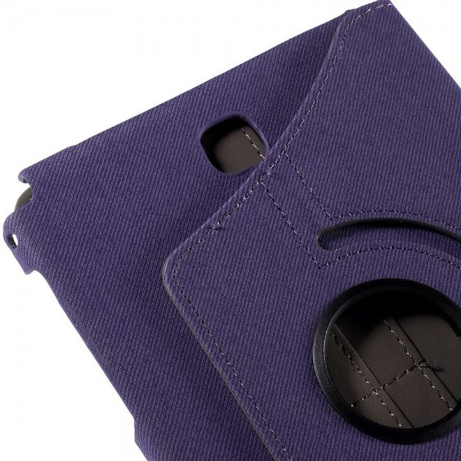 Samsung Galaxy Tab A 8.0 (T350) 360° rotierbares Leder Case mit Twilltextur - purpur