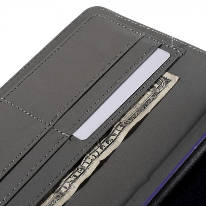 Samsung Galaxy Tab A 8.0 (T350) 360° rotierbares Leder Case mit Twilltextur - purpur