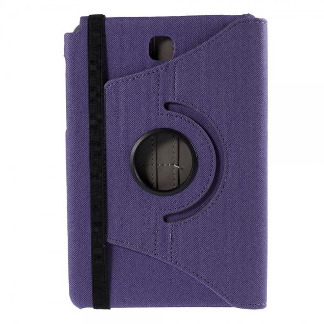 Samsung Galaxy Tab A 8.0 (T350) 360° rotierbares Leder Case mit Twilltextur - purpur