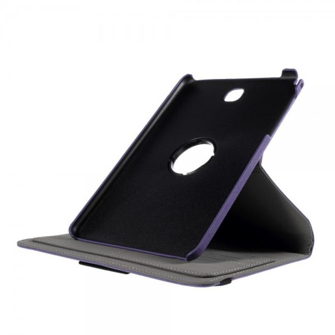 Samsung Galaxy Tab A 8.0 (T350) 360° rotierbares Leder Case mit Twilltextur - purpur