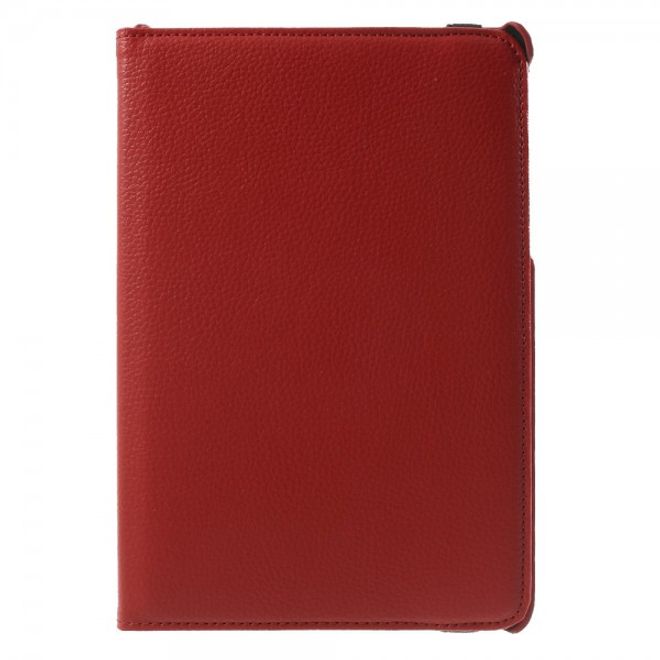 Samsung Galaxy Tab A 8.0 (T350) 360° rotierbares Leder Case mit Litchitextur - rot