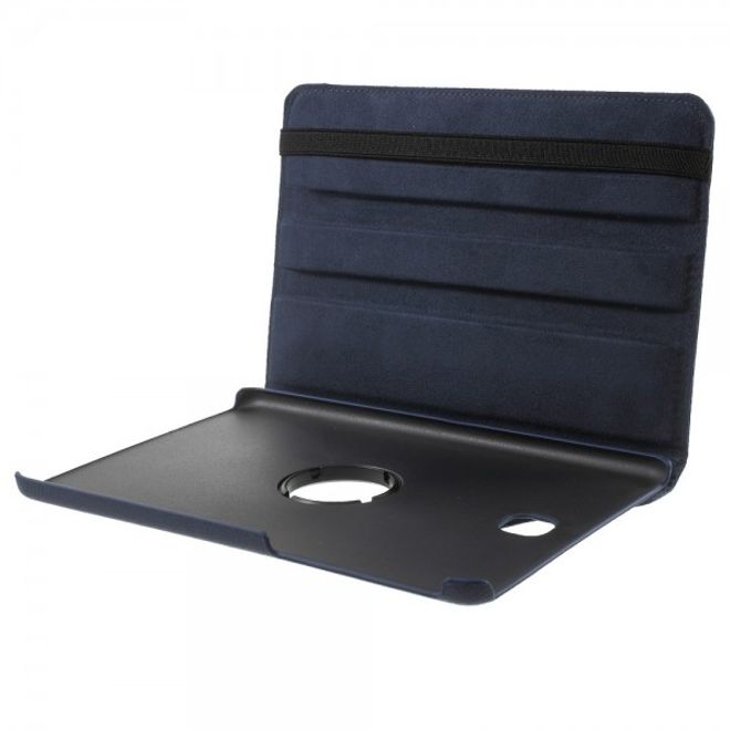 Samsung Galaxy Tab A 8.0 (T350) 360° rotierbares Leder Case mit Litchitextur - dunkelblau