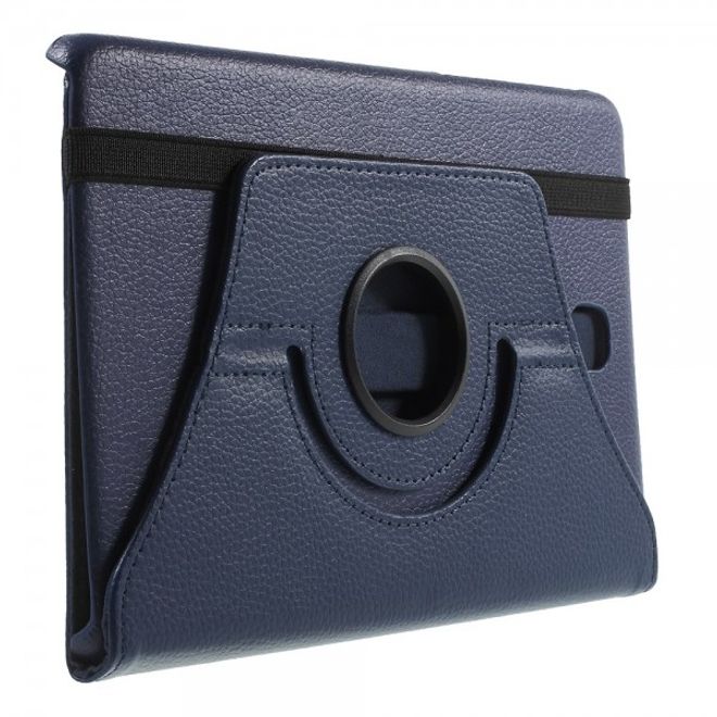 Samsung Galaxy Tab A 8.0 (T350) 360° rotierbares Leder Case mit Litchitextur - dunkelblau