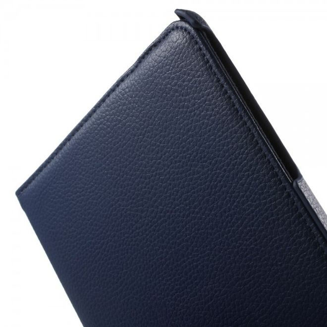 Samsung Galaxy Tab A 8.0 (T350) 360° rotierbares Leder Case mit Litchitextur - dunkelblau