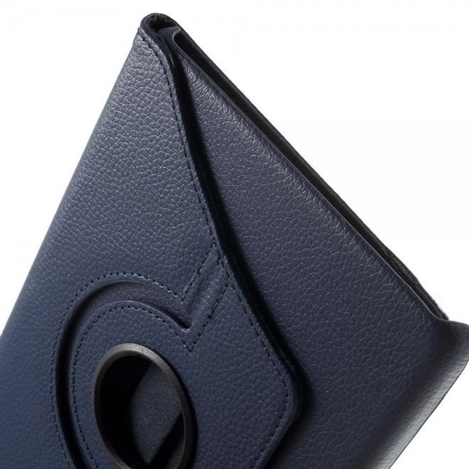 Samsung Galaxy Tab A 8.0 (T350) 360° rotierbares Leder Case mit Litchitextur - dunkelblau