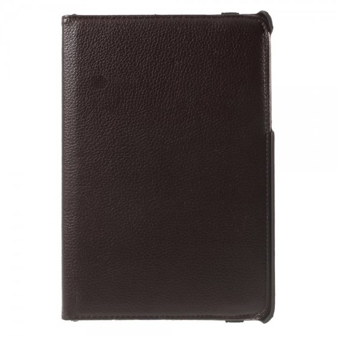 Samsung Galaxy Tab A 8.0 (T350) 360° rotierbares Leder Case mit Litchitextur - kaffeefarben