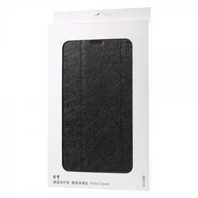 Samsung Galaxy Tab A 8.0 (T350) Leder Case mit seidenartiger Textur und Standfunktion - schwarz
