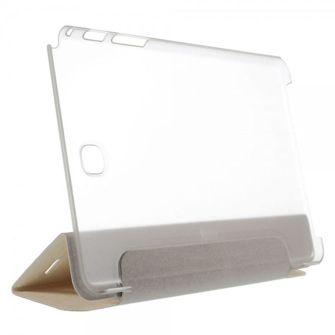 Samsung Galaxy Tab A 8.0 (T350) Leder Case mit seidenartiger Textur und Standfunktion - weiss