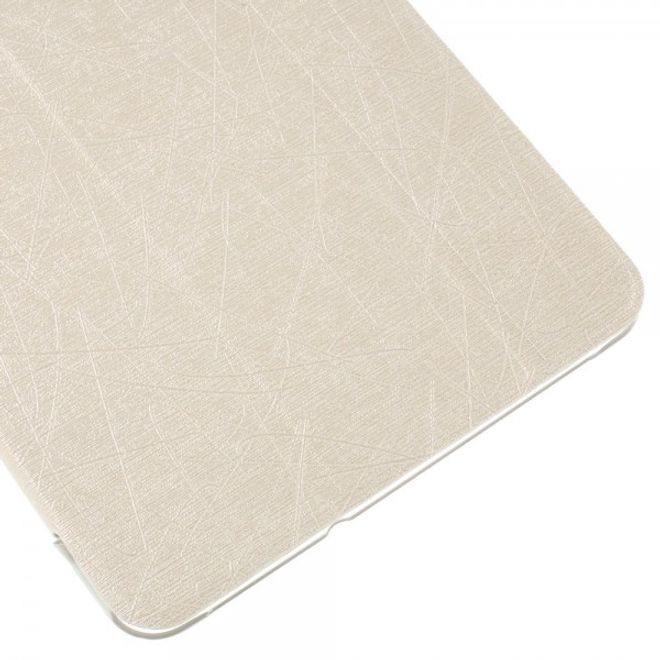Samsung Galaxy Tab A 8.0 (T350) Leder Case mit seidenartiger Textur und Standfunktion - weiss