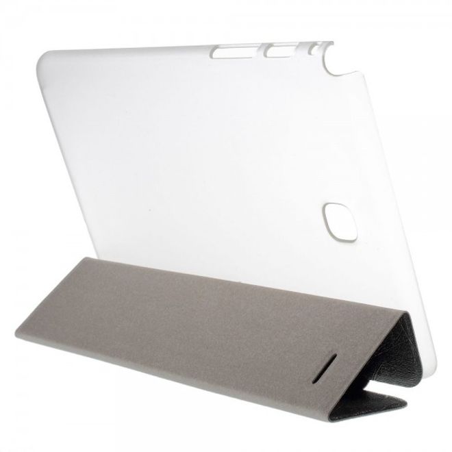 Samsung Galaxy Tab A 8.0 (T350) Leder Case mit seidenartiger Textur und Standfunktion - grau