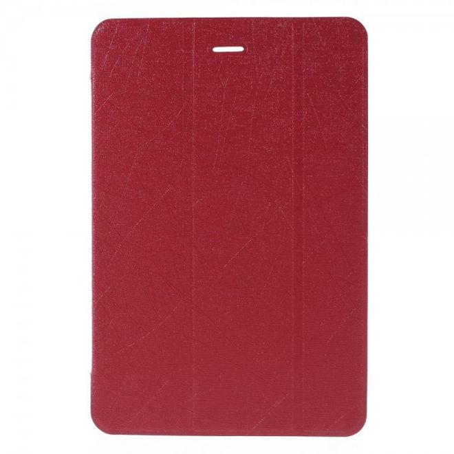 Samsung Galaxy Tab A 8.0 (T350) Leder Case mit seidenartiger Textur und Standfunktion - rot