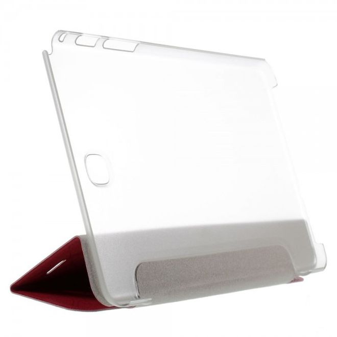 Samsung Galaxy Tab A 8.0 (T350) Leder Case mit seidenartiger Textur und Standfunktion - rot