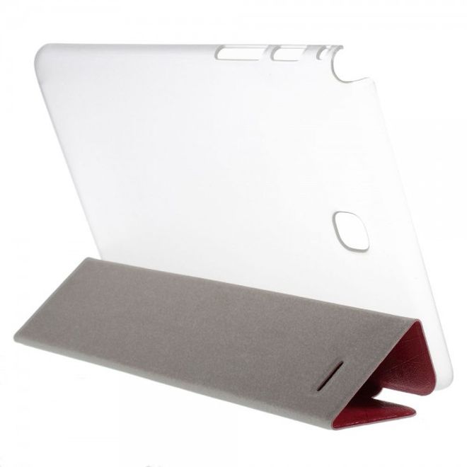 Samsung Galaxy Tab A 8.0 (T350) Leder Case mit seidenartiger Textur und Standfunktion - rot