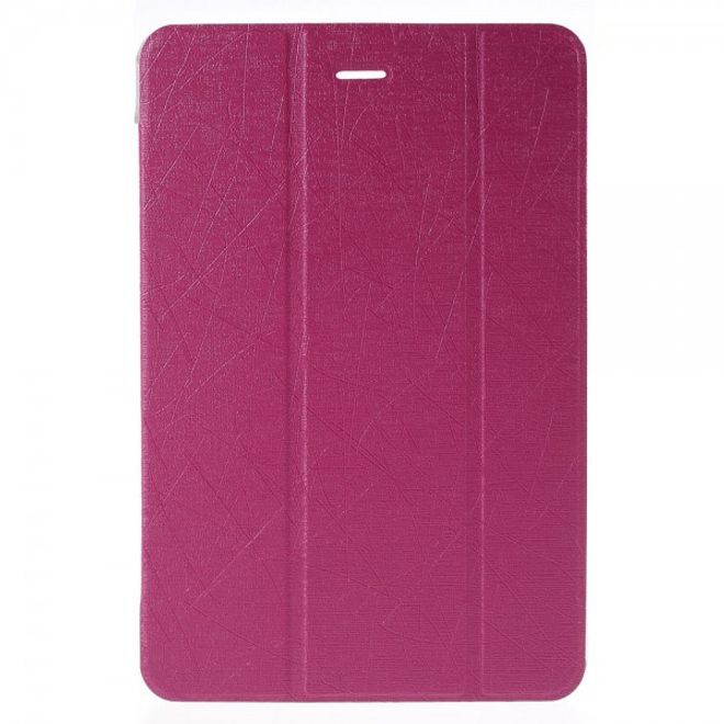 Samsung Galaxy Tab A 8.0 (T350) Leder Case mit seidenartiger Textur und Standfunktion - rosa