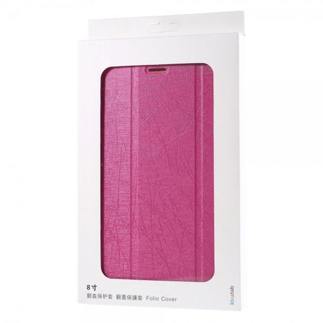 Samsung Galaxy Tab A 8.0 (T350) Leder Case mit seidenartiger Textur und Standfunktion - rosa