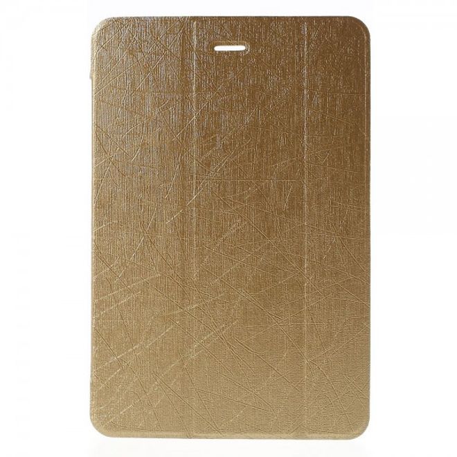 Samsung Galaxy Tab A 8.0 (T350) Leder Case mit seidenartiger Textur und Standfunktion - gold