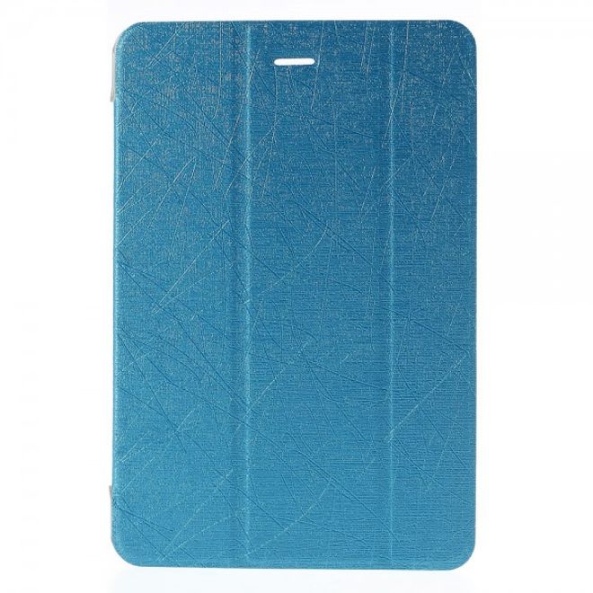 Samsung Galaxy Tab A 8.0 (T350) Leder Case mit seidenartiger Textur und Standfunktion - hellblau
