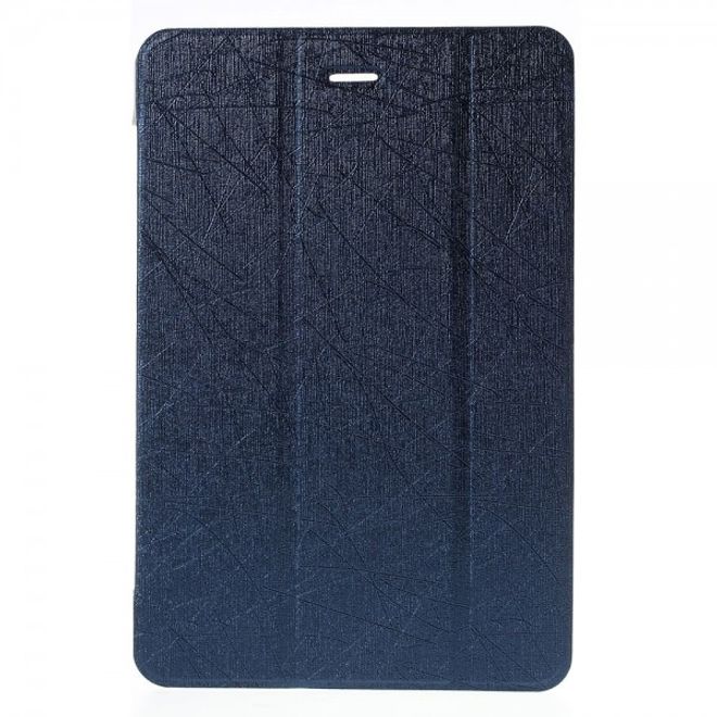 Samsung Galaxy Tab A 8.0 (T350) Leder Case mit seidenartiger Textur und Standfunktion - dunkelblau