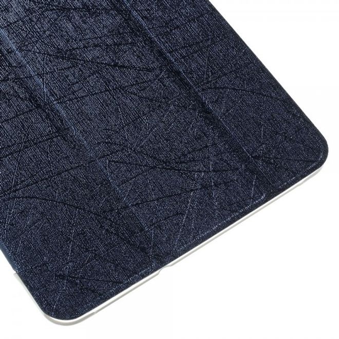 Samsung Galaxy Tab A 8.0 (T350) Leder Case mit seidenartiger Textur und Standfunktion - dunkelblau