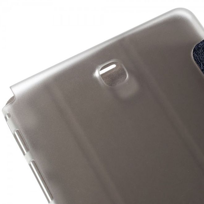 Samsung Galaxy Tab A 8.0 (T350) Leder Case mit seidenartiger Textur und Standfunktion - dunkelblau